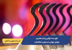 فهرست نهایی پانزدهمین جوایز جهانی استیلی اعلام شد